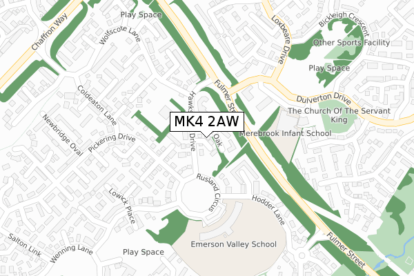 MK4 2AW map - large scale - OS Open Zoomstack (Ordnance Survey)