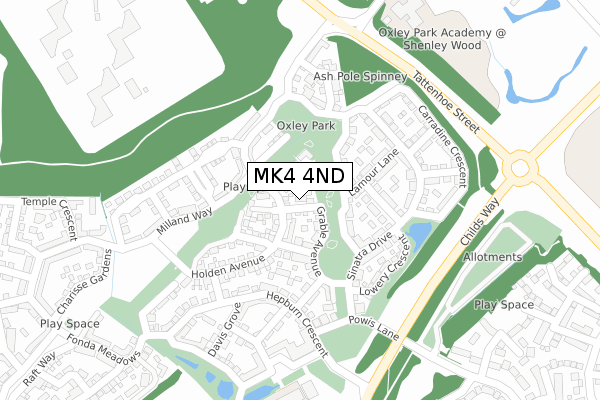 MK4 4ND map - large scale - OS Open Zoomstack (Ordnance Survey) MK4 4ND map - large scale - OS Open Zoomstack (Ordnance Survey)