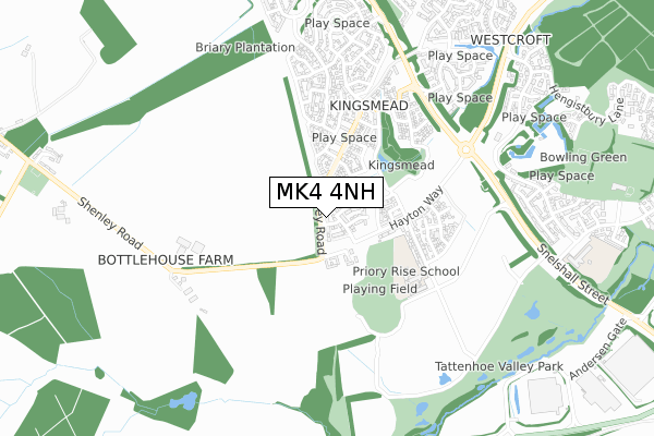 MK4 4NH map - small scale - OS Open Zoomstack (Ordnance Survey) MK4 4NH map - small scale - OS Open Zoomstack (Ordnance Survey)