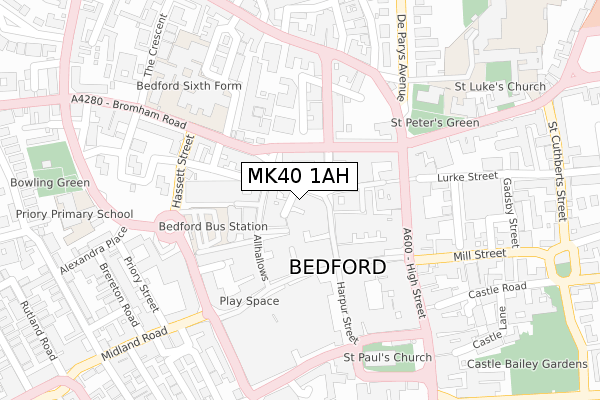 MK40 1AH map - large scale - OS Open Zoomstack (Ordnance Survey) MK40 1AH map - large scale - OS Open Zoomstack (Ordnance Survey)