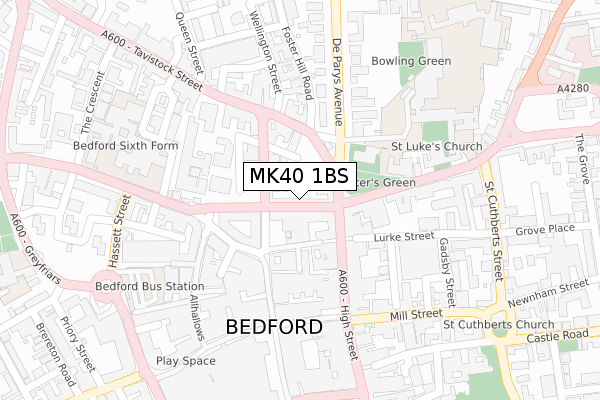 MK40 1BS map - large scale - OS Open Zoomstack (Ordnance Survey) MK40 1BS map - large scale - OS Open Zoomstack (Ordnance Survey)