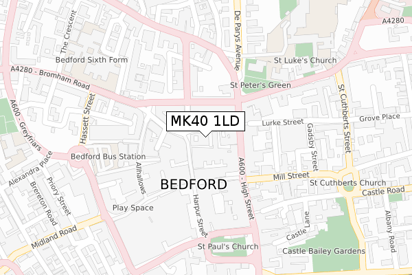 MK40 1LD map - large scale - OS Open Zoomstack (Ordnance Survey) MK40 1LD map - large scale - OS Open Zoomstack (Ordnance Survey)