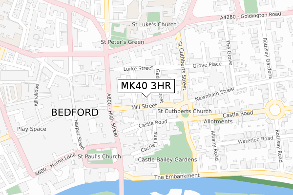 MK40 3HR map - large scale - OS Open Zoomstack (Ordnance Survey) MK40 3HR map - large scale - OS Open Zoomstack (Ordnance Survey)
