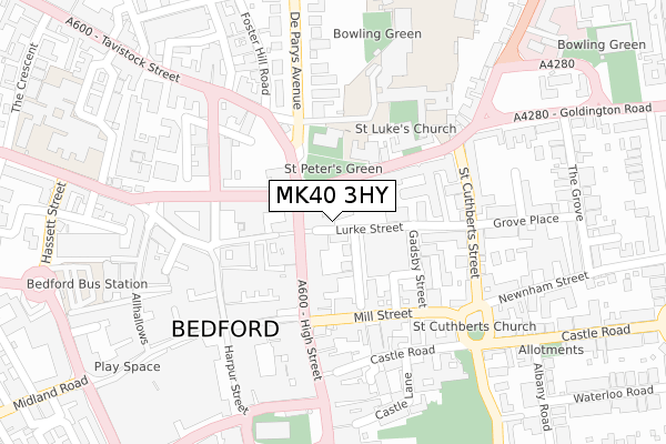 MK40 3HY map - large scale - OS Open Zoomstack (Ordnance Survey) MK40 3HY map - large scale - OS Open Zoomstack (Ordnance Survey)
