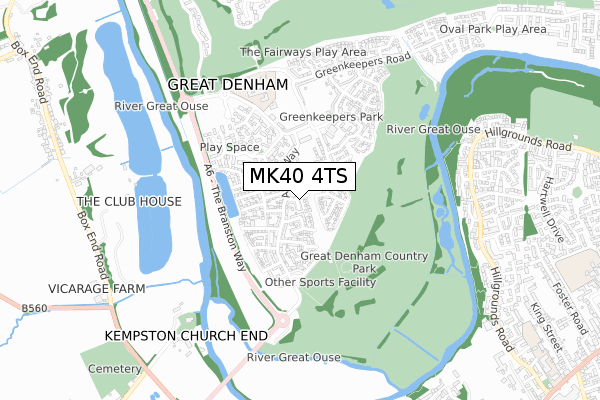 MK40 4TS map - small scale - OS Open Zoomstack (Ordnance Survey) MK40 4TS map - small scale - OS Open Zoomstack (Ordnance Survey)