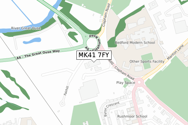 MK41 7FY map - large scale - OS Open Zoomstack (Ordnance Survey) MK41 7FY map - large scale - OS Open Zoomstack (Ordnance Survey)