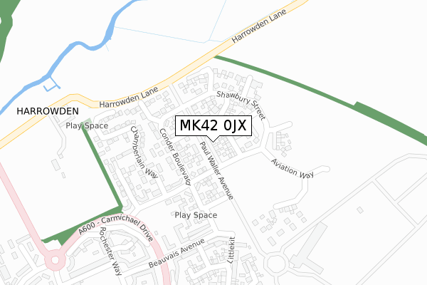 MK42 0JX map - large scale - OS Open Zoomstack (Ordnance Survey) MK42 0JX map - large scale - OS Open Zoomstack (Ordnance Survey)