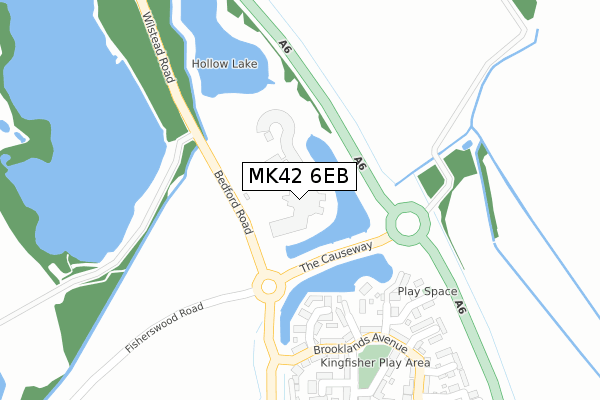 MK42 6EB map - large scale - OS Open Zoomstack (Ordnance Survey)