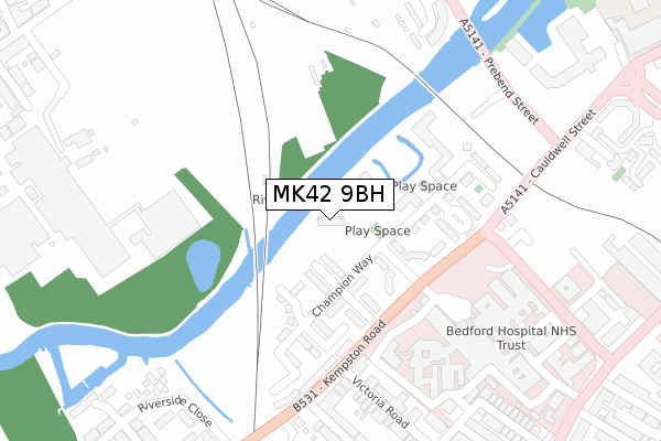 MK42 9BH map - large scale - OS Open Zoomstack (Ordnance Survey) MK42 9BH map - large scale - OS Open Zoomstack (Ordnance Survey)