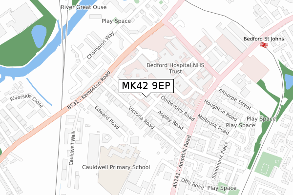 MK42 9EP map - large scale - OS Open Zoomstack (Ordnance Survey) MK42 9EP map - large scale - OS Open Zoomstack (Ordnance Survey)