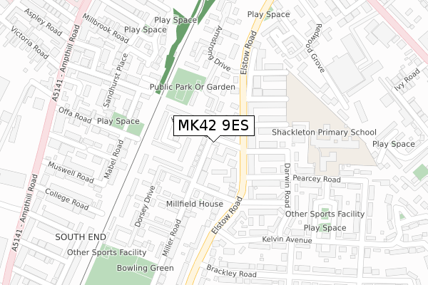 MK42 9ES map - large scale - OS Open Zoomstack (Ordnance Survey) MK42 9ES map - large scale - OS Open Zoomstack (Ordnance Survey)