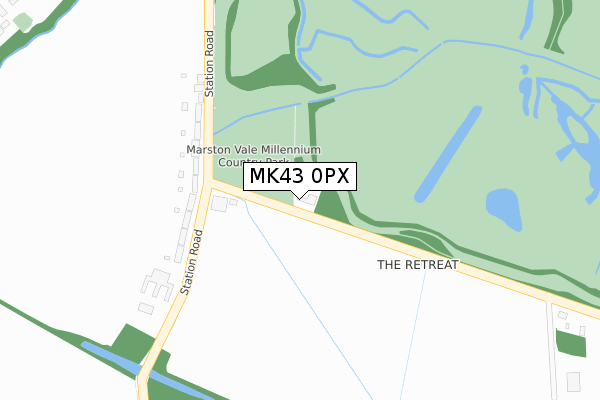 MK43 0PX map - large scale - OS Open Zoomstack (Ordnance Survey) MK43 0PX map - large scale - OS Open Zoomstack (Ordnance Survey)