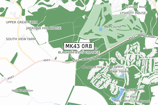 MK43 0RB map - small scale - OS Open Zoomstack (Ordnance Survey) MK43 0RB map - small scale - OS Open Zoomstack (Ordnance Survey)