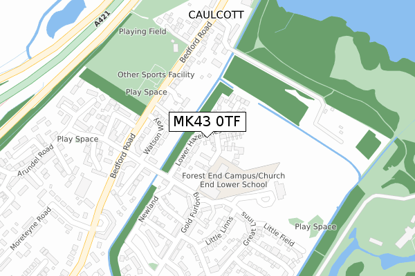 MK43 0TF map - large scale - OS Open Zoomstack (Ordnance Survey) MK43 0TF map - large scale - OS Open Zoomstack (Ordnance Survey)