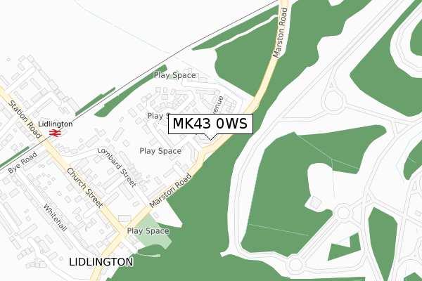 MK43 0WS map - large scale - OS Open Zoomstack (Ordnance Survey) MK43 0WS map - large scale - OS Open Zoomstack (Ordnance Survey)