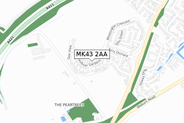 MK43 2AA map - large scale - OS Open Zoomstack (Ordnance Survey) MK43 2AA map - large scale - OS Open Zoomstack (Ordnance Survey)