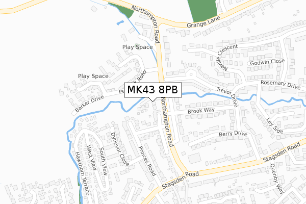 MK43 8PB map - large scale - OS Open Zoomstack (Ordnance Survey) MK43 8PB map - large scale - OS Open Zoomstack (Ordnance Survey)