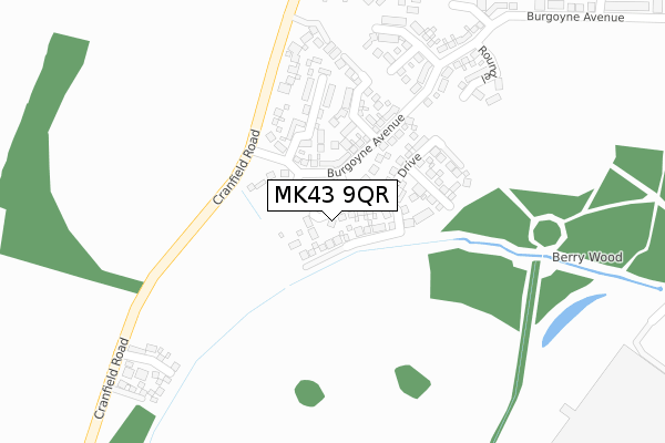 MK43 9QR map - large scale - OS Open Zoomstack (Ordnance Survey) MK43 9QR map - large scale - OS Open Zoomstack (Ordnance Survey)