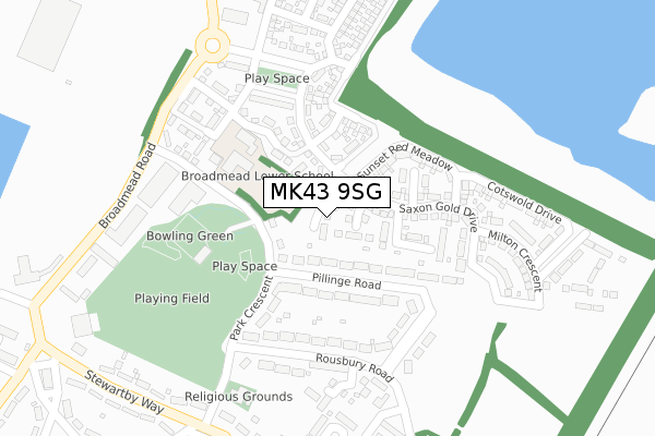 MK43 9SG map - large scale - OS Open Zoomstack (Ordnance Survey) MK43 9SG map - large scale - OS Open Zoomstack (Ordnance Survey)