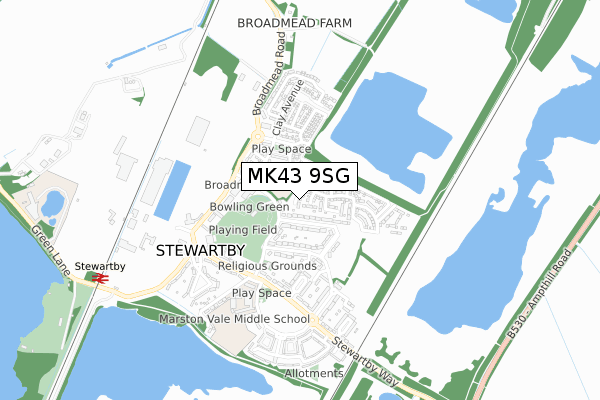 MK43 9SG map - small scale - OS Open Zoomstack (Ordnance Survey) MK43 9SG map - small scale - OS Open Zoomstack (Ordnance Survey)