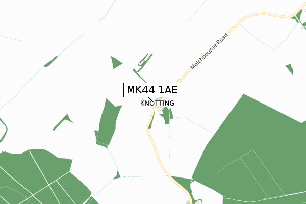 MK44 1AE map - small scale - OS Open Zoomstack (Ordnance Survey)