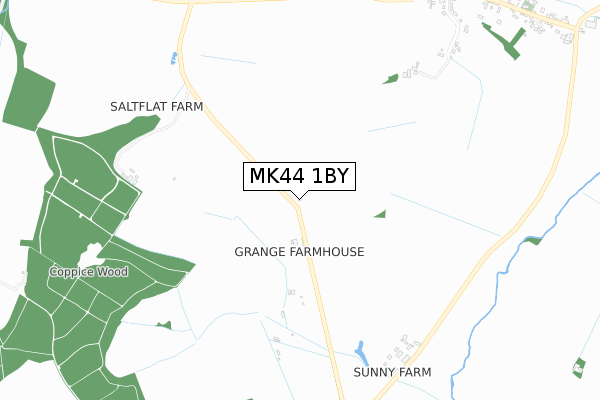 MK44 1BY map - small scale - OS Open Zoomstack (Ordnance Survey)