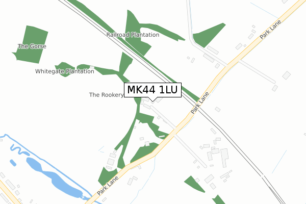 MK44 1LU map - large scale - OS Open Zoomstack (Ordnance Survey)