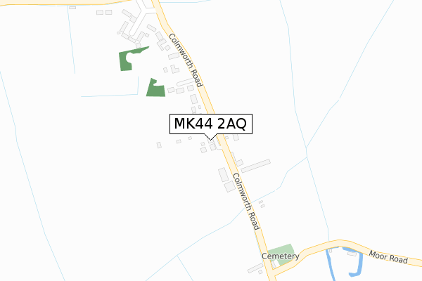 MK44 2AQ map - large scale - OS Open Zoomstack (Ordnance Survey)
