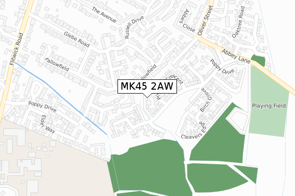 MK45 2AW map - large scale - OS Open Zoomstack (Ordnance Survey) MK45 2AW map - large scale - OS Open Zoomstack (Ordnance Survey)