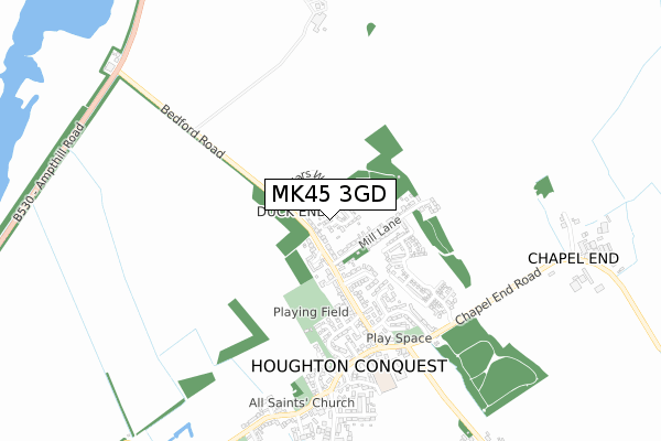 MK45 3GD map - small scale - OS Open Zoomstack (Ordnance Survey) MK45 3GD map - small scale - OS Open Zoomstack (Ordnance Survey)