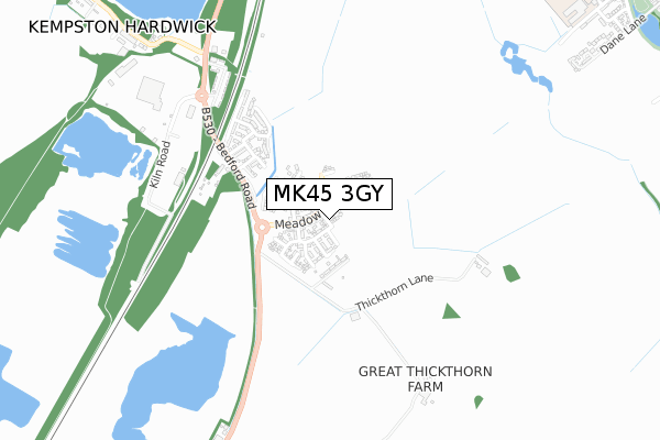 MK45 3GY map - small scale - OS Open Zoomstack (Ordnance Survey) MK45 3GY map - small scale - OS Open Zoomstack (Ordnance Survey)