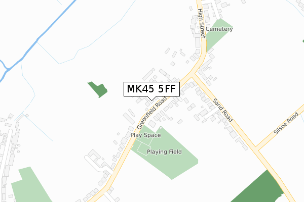MK45 5FF map - large scale - OS Open Zoomstack (Ordnance Survey)