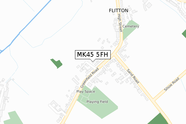 MK45 5FH map - large scale - OS Open Zoomstack (Ordnance Survey)