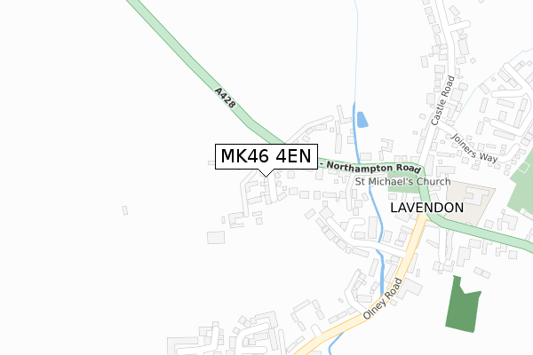 MK46 4EN map - large scale - OS Open Zoomstack (Ordnance Survey)