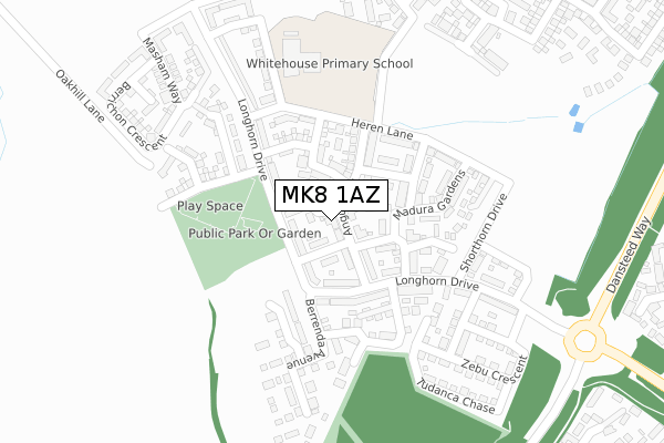 MK8 1AZ map - large scale - OS Open Zoomstack (Ordnance Survey) MK8 1AZ map - large scale - OS Open Zoomstack (Ordnance Survey)