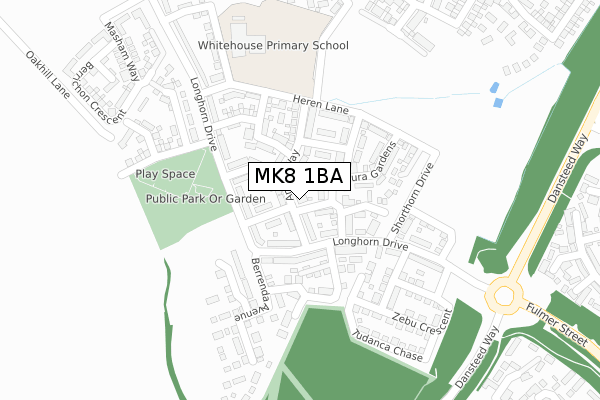 MK8 1BA map - large scale - OS Open Zoomstack (Ordnance Survey) MK8 1BA map - large scale - OS Open Zoomstack (Ordnance Survey)