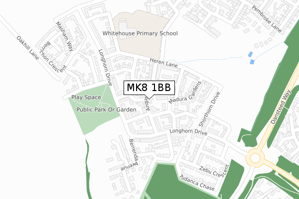 MK8 1BB map - large scale - OS Open Zoomstack (Ordnance Survey) MK8 1BB map - large scale - OS Open Zoomstack (Ordnance Survey)