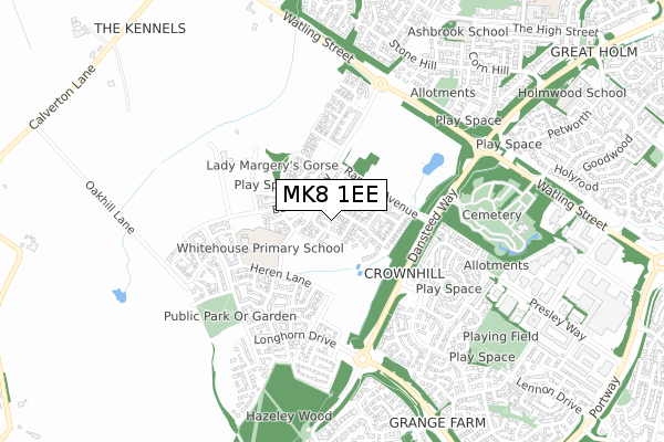 MK8 1EE map - small scale - OS Open Zoomstack (Ordnance Survey) MK8 1EE map - small scale - OS Open Zoomstack (Ordnance Survey)