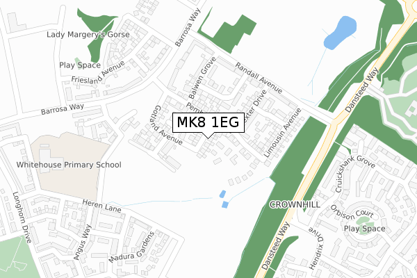MK8 1EG map - large scale - OS Open Zoomstack (Ordnance Survey) MK8 1EG map - large scale - OS Open Zoomstack (Ordnance Survey)