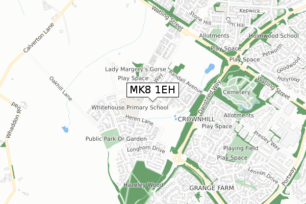 MK8 1EH map - small scale - OS Open Zoomstack (Ordnance Survey) MK8 1EH map - small scale - OS Open Zoomstack (Ordnance Survey)