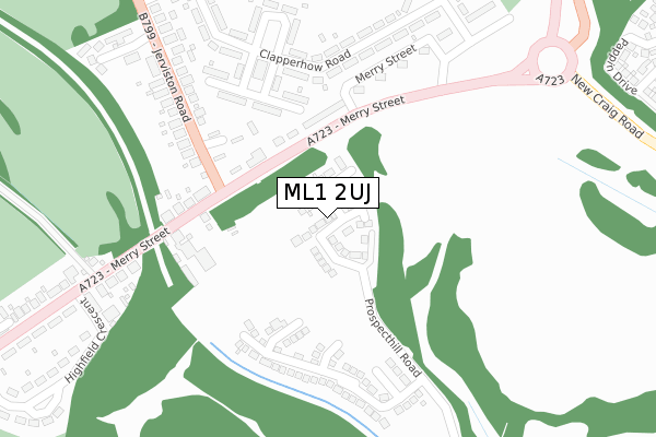 ML1 2UJ map - large scale - OS Open Zoomstack (Ordnance Survey)