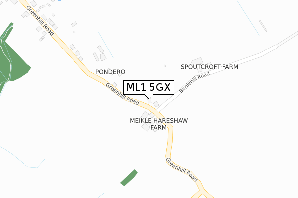 ML1 5GX map - large scale - OS Open Zoomstack (Ordnance Survey)