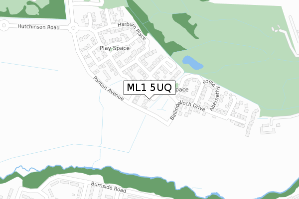 ML1 5UQ map - large scale - OS Open Zoomstack (Ordnance Survey)