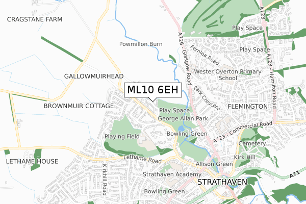 ML10 6EH map - small scale - OS Open Zoomstack (Ordnance Survey)