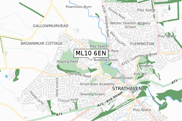 ML10 6EN map - small scale - OS Open Zoomstack (Ordnance Survey)