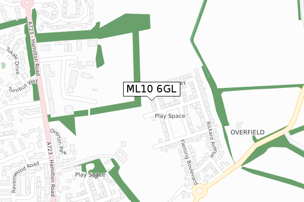 ML10 6GL map - large scale - OS Open Zoomstack (Ordnance Survey)