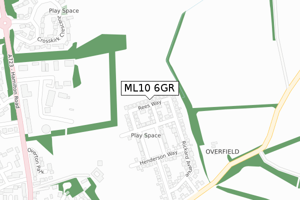 ML10 6GR map - large scale - OS Open Zoomstack (Ordnance Survey)