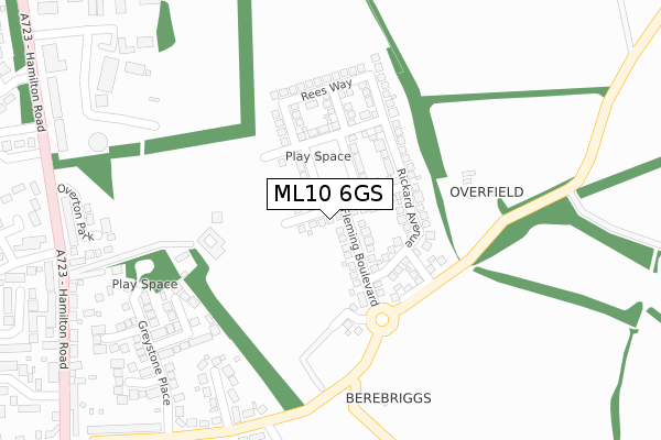 ML10 6GS map - large scale - OS Open Zoomstack (Ordnance Survey)