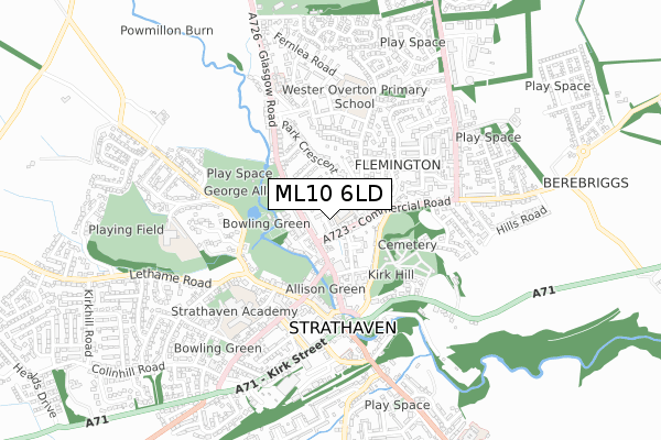 ML10 6LD map - small scale - OS Open Zoomstack (Ordnance Survey)