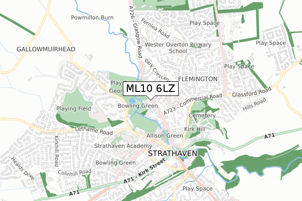 ML10 6LZ map - small scale - OS Open Zoomstack (Ordnance Survey)